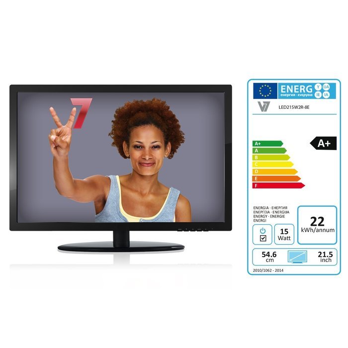 V7 LED215W2R-8N 21.5-Inch Screen LED-Lit Monitor N2