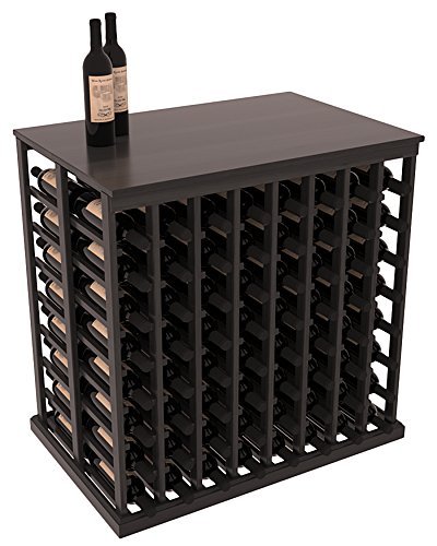 Wine Racks America Redwood Double Deep Tasting Table + Solid Top. 13 Stains to Choose From! N14