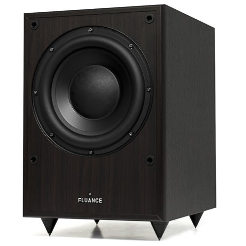 Fluance DB-150 10 Inch 150 Watt Low Frequency Powered Subwoofer-Dark Walnut N4