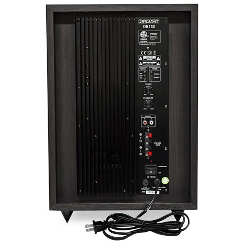 Fluance DB-150 10 Inch 150 Watt Low Frequency Powered Subwoofer-Dark Walnut N5