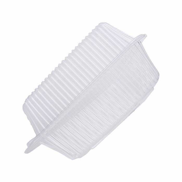 50x Premium Transparent Plastic Fruit Pie Cake Tart Holder Box for Slices or Wedges ~4in Length N2