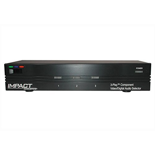 C2G / Cables to Go 40324 3-Play Component Video and TOSLINK Digital Audio High Performance Selector Switch (Black) N3