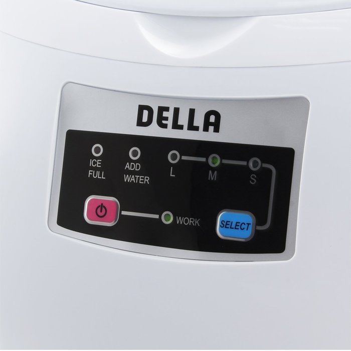 Della Portable Ice Maker Easy-Touch Buttons 26lb Per Day Countertop Machine 3 Selectable Cube Sizes -Silver N8