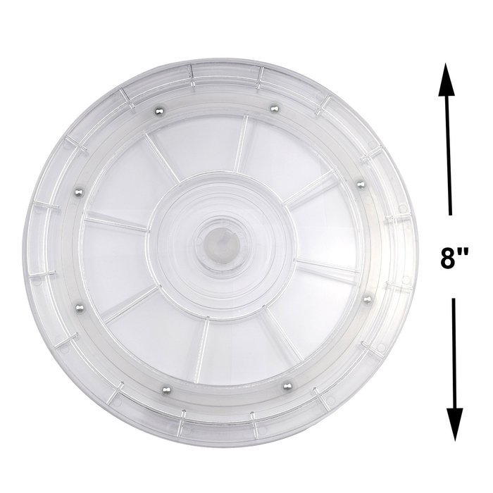 YAMAY&reg; Lazy Susan Turntable Organizer 8 inch White Acrylic for Spice Rack Kitchen Corner Cabinet Dining Patio... N2