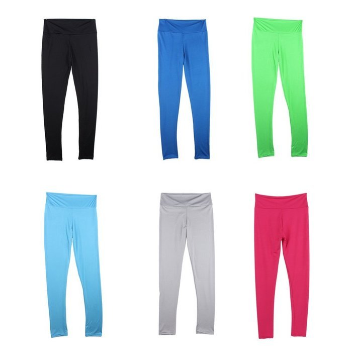 Oligex(TM) Women Elastic Fitness Leggings Women Candy Color Sport Leggings Pants Running Training Gym Women Leggings... N3