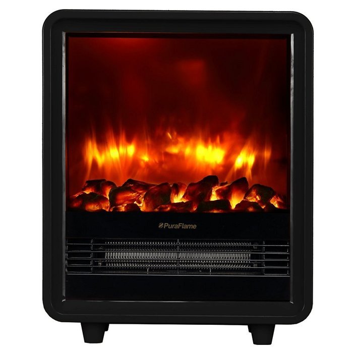 PuraFlame Octavia White 12 inch Portable electric Heater, Eco freindly, 1500W