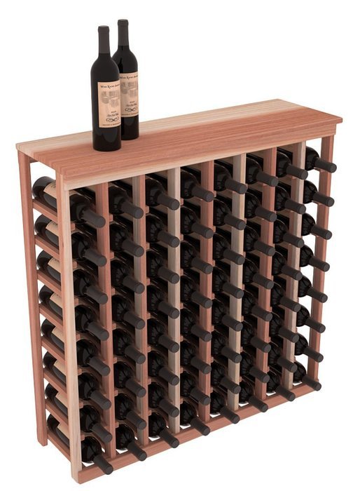 Wine Racks America Redwood Tasting Table + Solid Top. 13 Stains to Choose From! N13