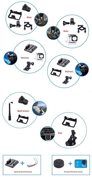 E-step 2.35 Inch HD Touchscreen 170&deg;Wide Angle Lens 1080P Wifi Waterproof Shockproof Smart Sports Action Camera... N5