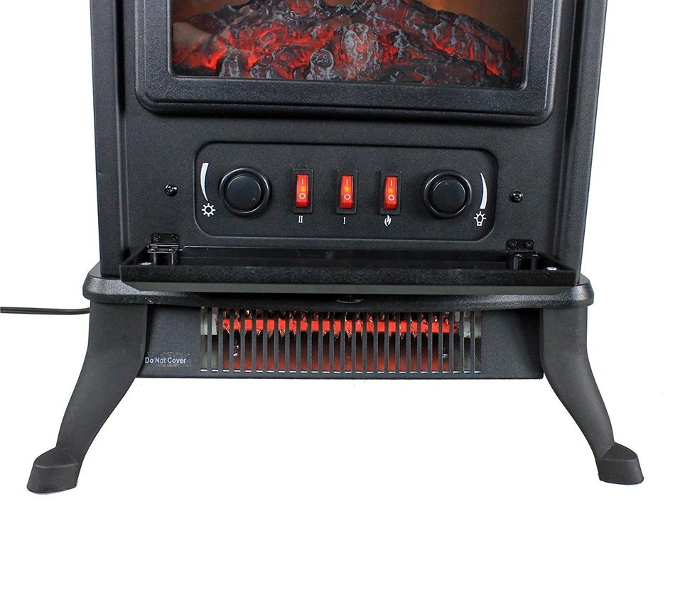 LifeSmart LifePro 1500W Infrared Quartz Fireplace Stove Heater | LS-IFS-MEG N2