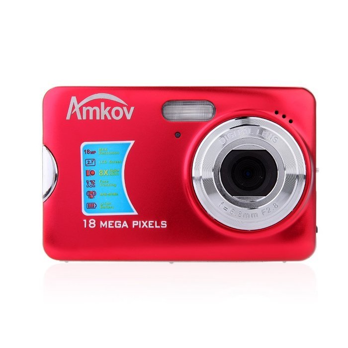 Andoer CDFE HD Digital Camera 18MP 2.7" TFT 8x Zoom Smile Capture Anti-shake Video Camcorder N8