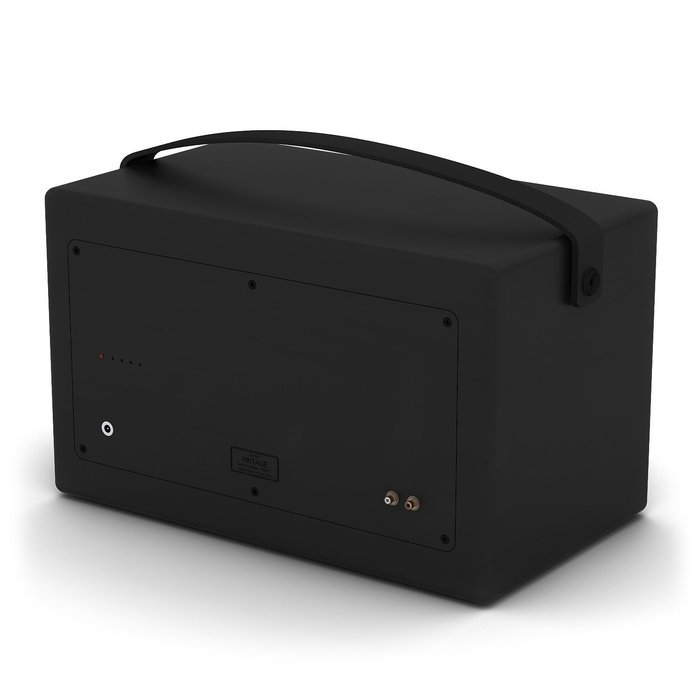 Vintage Charcoal Black Portable Audio Boombox, From 10 to 30 Hours Without Charging N4