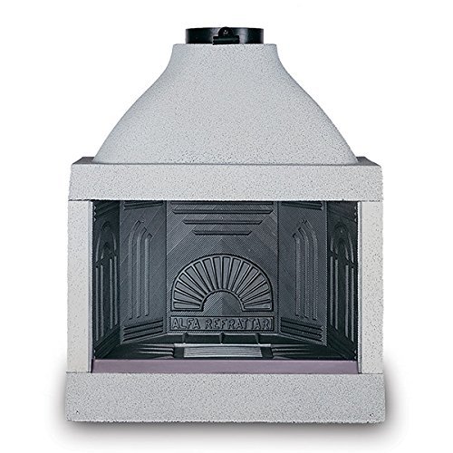 Masonry Wood Burning Cast Iron Fireplace "Ghisafort Centone" N2