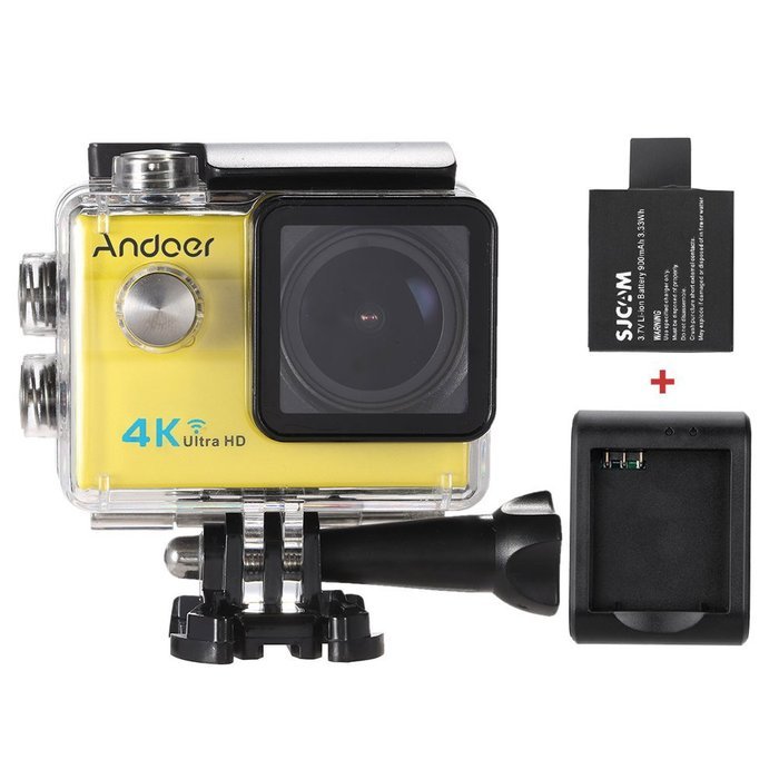 Andoer Ultra HD Action Sports Camera 2.0" LCD 16MP 4K 25FPS 1080P 60FPS 4X Zoom WiFi 25mm 173 Degree + Camera... N14