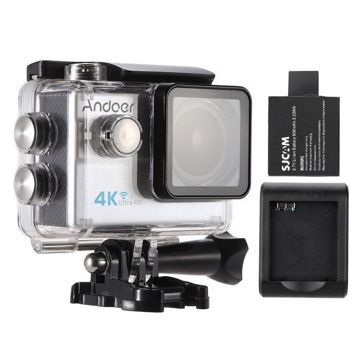 Andoer Ultra HD Action Sports Camera 2.0" LCD 16MP 4K 25FPS 1080P 60FPS 4X Zoom WiFi 25mm 173 Degree + Camera... N15