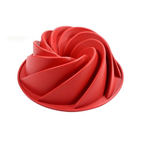 Generic Hallowmas Pumpkin Silicone Cake Pan Color Red - Spiral N5