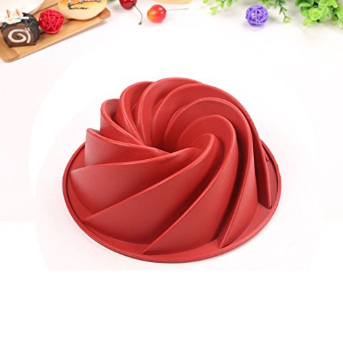 Generic Hallowmas Pumpkin Silicone Cake Pan Color Red - Spiral N6
