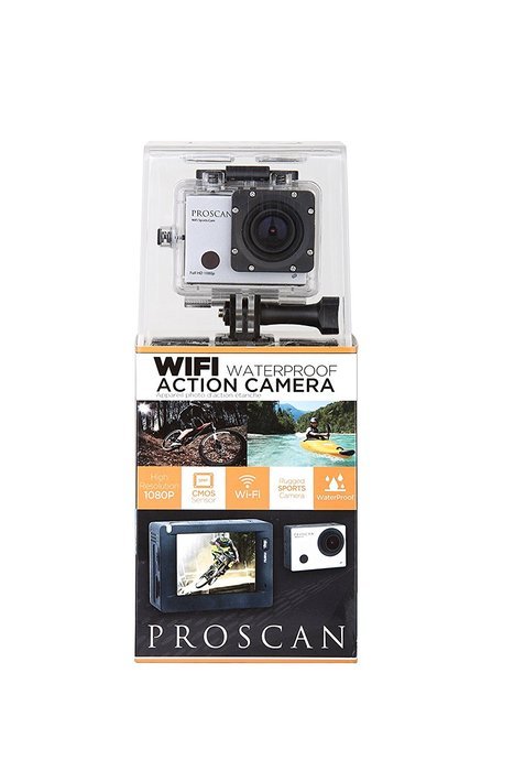 Proscan 1080P Sports & Action Video Camera with Wi-Fi, 2-Inch Screen, Waterproof Case and Accessories N10