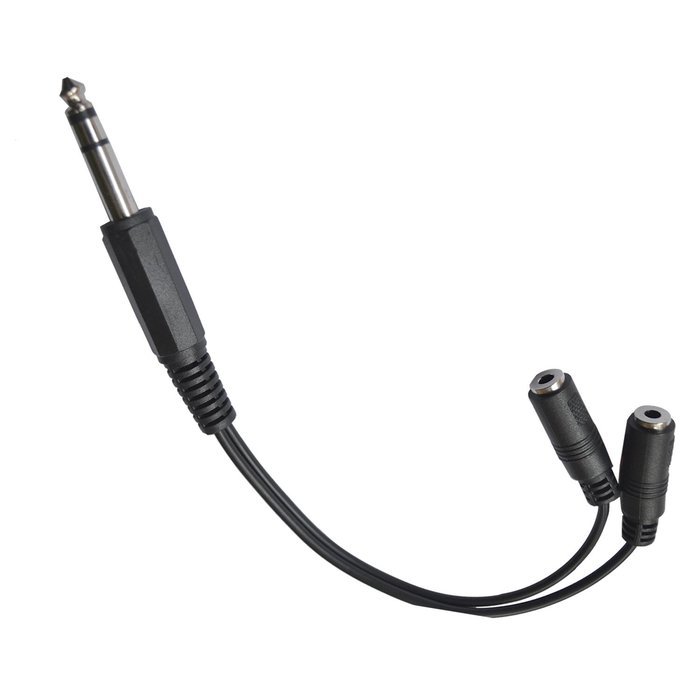 VIMVIP 6.35mm 1/4 TRS Stereo Male to Dual 2 x 3.5mm Stereo Female Adapter Splitter Cable