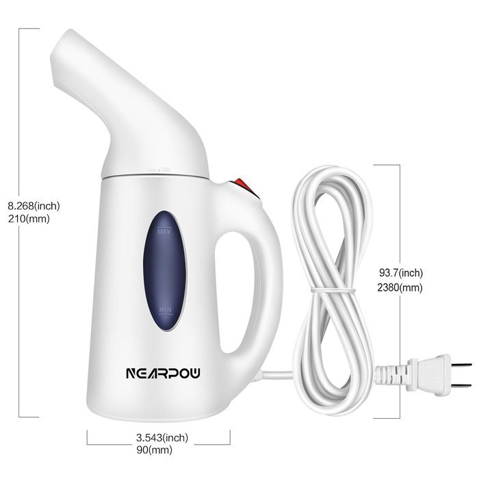 Garment Steamer, Nearpow Portable Handheld Fabric Steamer Powerful Fast Heat Up, Mini Household Travel Fabric...