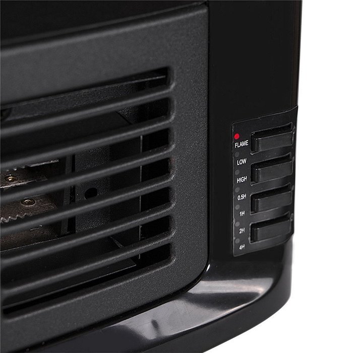 Ainfox 1500w Mini Size Free Standing Houseuse Portable Fireplace Heating Firebox Home Black