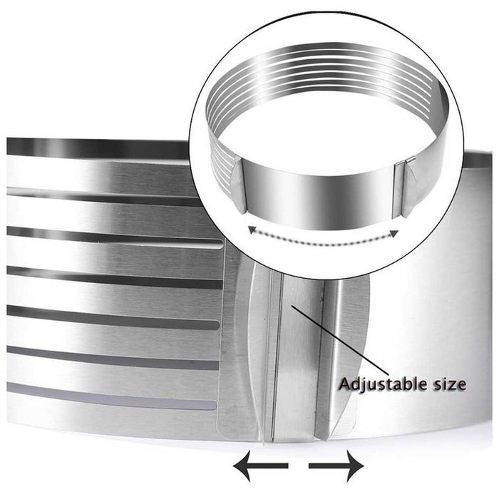 Jiaruo Adjustable Stainless Steel Mould Layer Cake Mold Slicer Kit