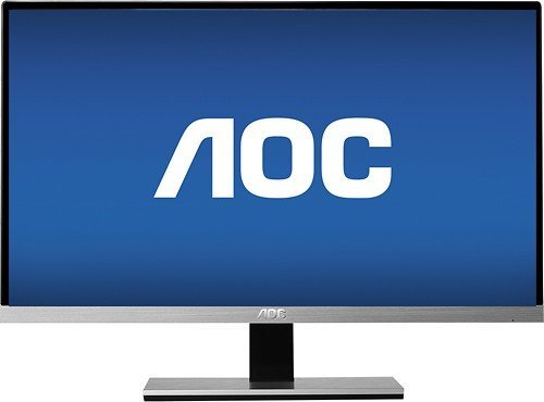AOC - 23" IPS LED HD Monitor - Black/Silver N3