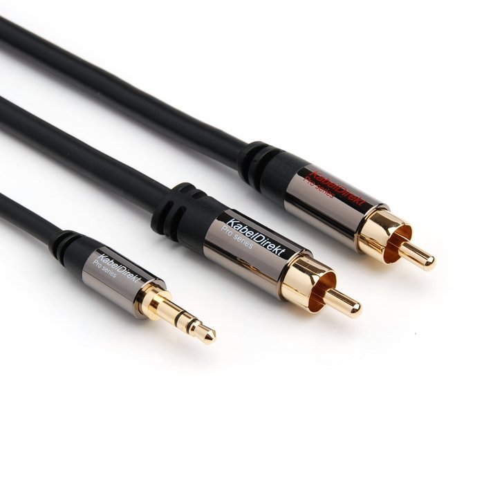 KabelDirekt (15 feet) 3.5mm Male to 2 x RCA Male Stereo Audio Cable - PRO Series N7