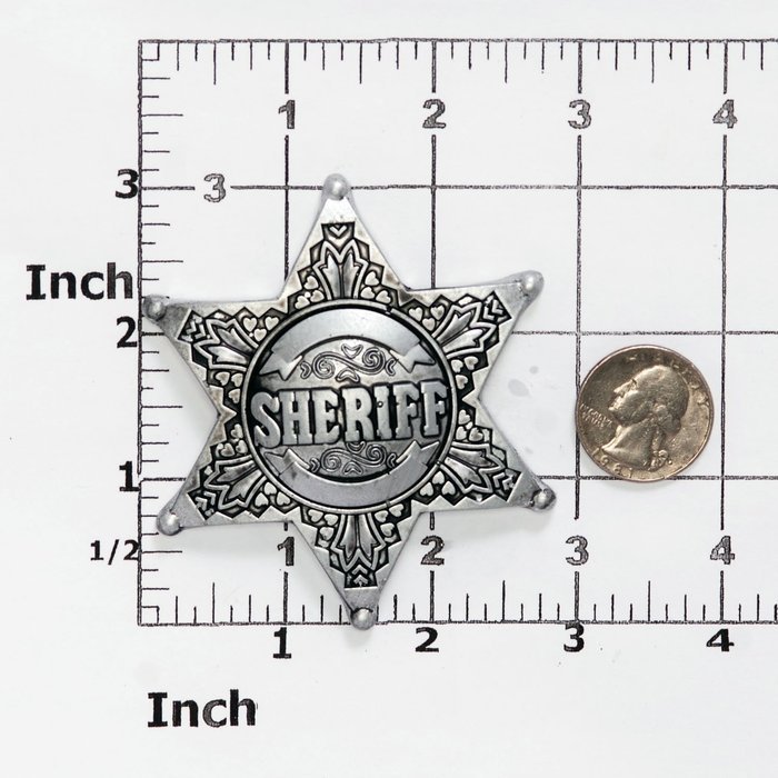 Silicone Sheriff Badge Mold Make Your Own Western Sheriff Badge out of Chocolate, Fondant, Candy, Resin, Clay,... N3