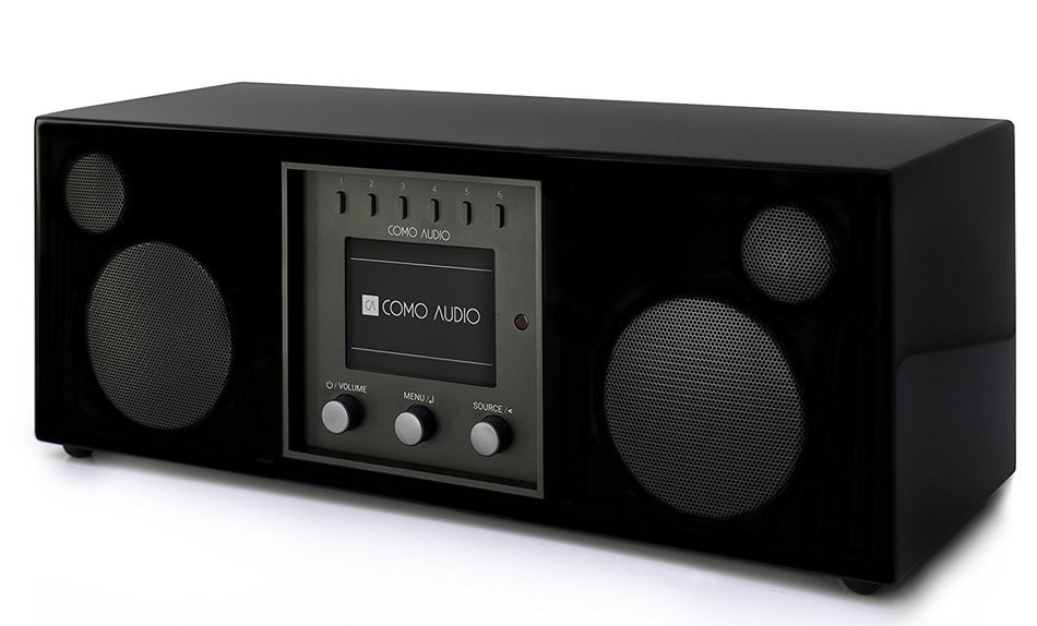 Como Audio Duetto Wireless Music System, Walnut/Black N11