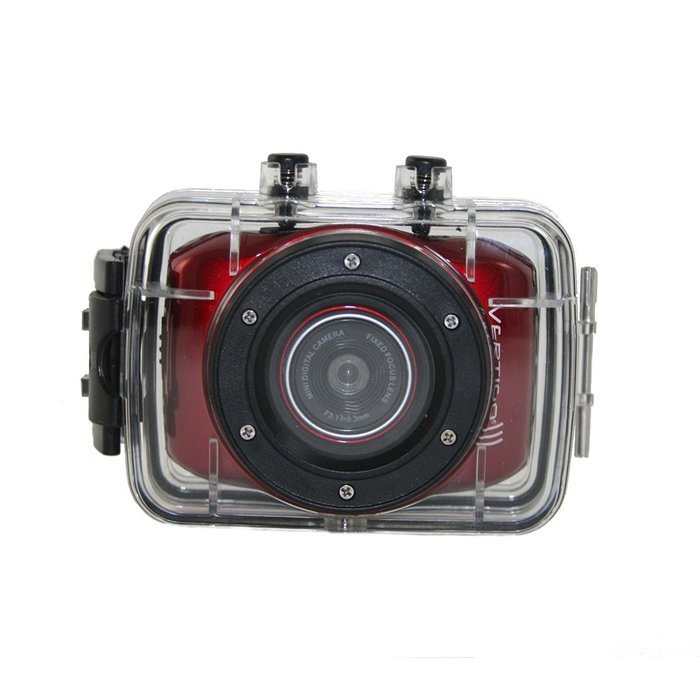 Vertigo 121 2.0" Full Touch Screen, Waterproof Sports & Action Video Camera, Red