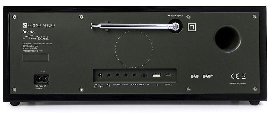 Como Audio Duetto Wireless Music System, Walnut/Black N12