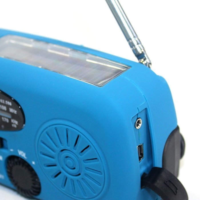 EpochAir Emergency Solar Hand Crank Self Powered AM/FM/NOAA Weather Radio, LED Flashlight, Smart Phone Charger... N5