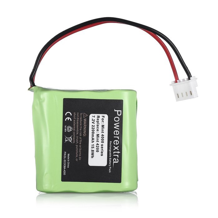 Powerextra 2200mAh High Capacity 7.2V Replacement Battery for iRobot Braava 320/321 & Mint 4200/4205