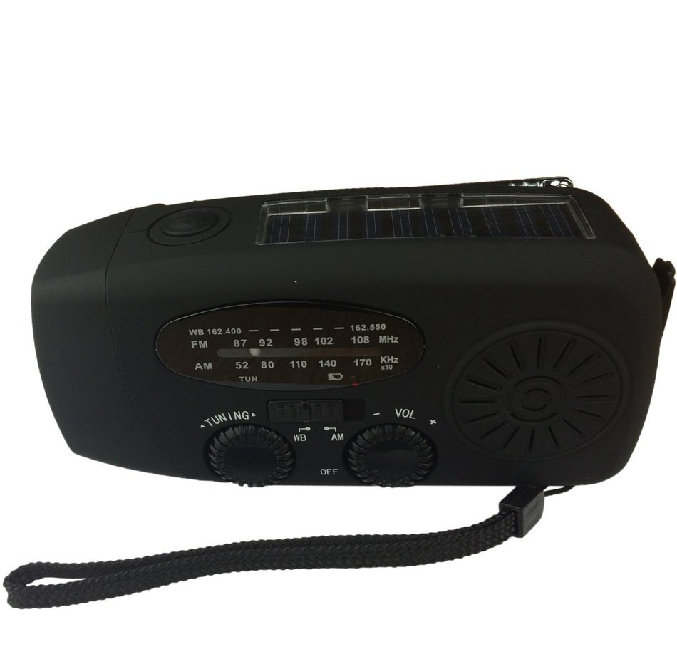 EpochAir Emergency Solar Hand Crank Self Powered AM/FM/NOAA Weather Radio, LED Flashlight, Smart Phone Charger... N7
