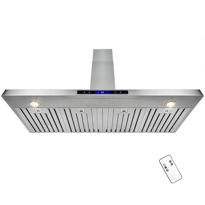 AKDY&reg; 48" Wall Mount Stainless Steel Touch Screen Control Baffle Filters Kitchen Vent Range Hood N2