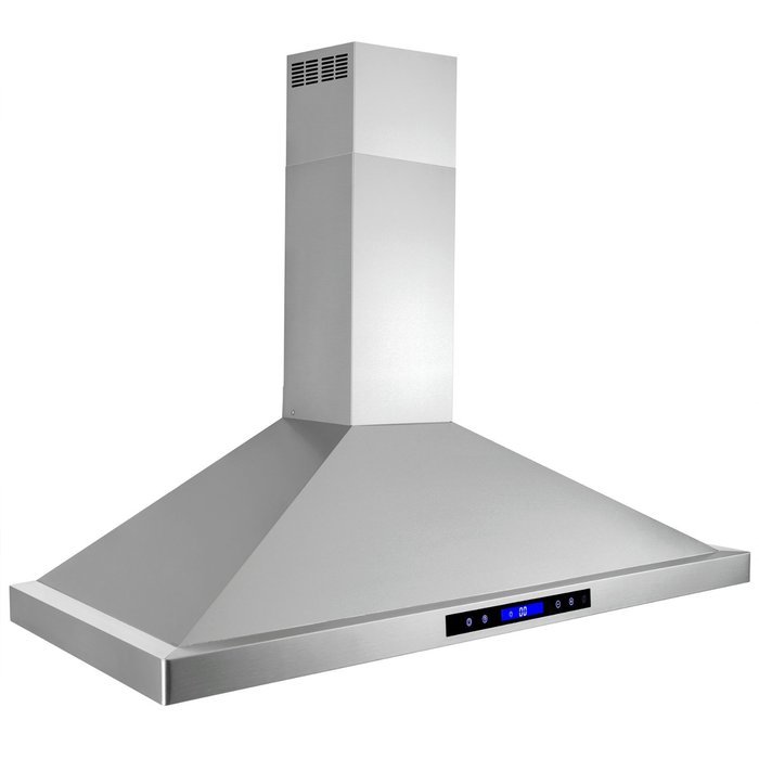 AKDY&reg; 48" Wall Mount Stainless Steel Touch Screen Control Baffle Filters Kitchen Vent Range Hood N4