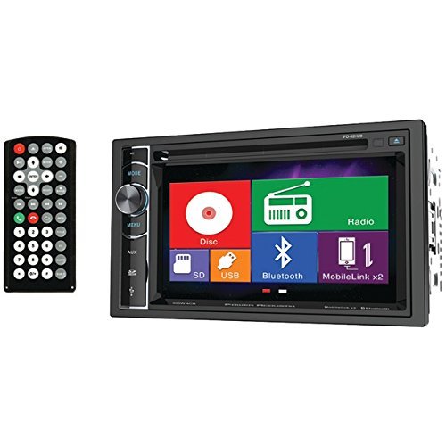 POWER ACOUSTIK PD-62H2B 6.2" Double-DIN In-Dash LCD Touchscreen DVD Receiver with Bluetooth...
