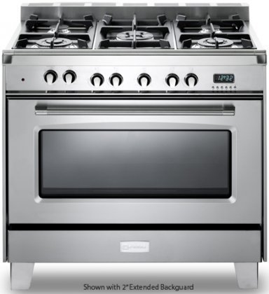 Verona VCLFSGG365SS 36" Classic Gas Range with 4 cu. ft. Convection Oven, 5 Sealed Gas Burners in Stainless Steel
