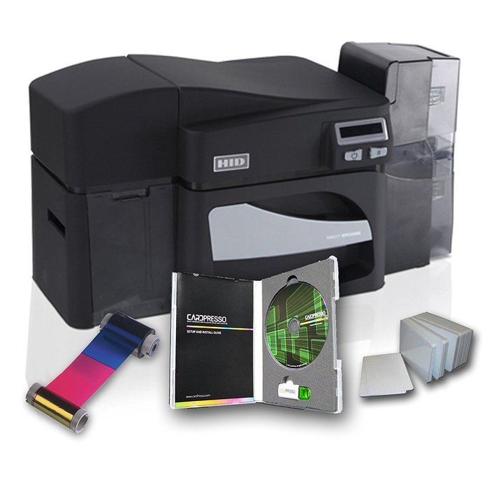 Fargo DTC4500e Dual-side ID Card Printer & Supplies Package