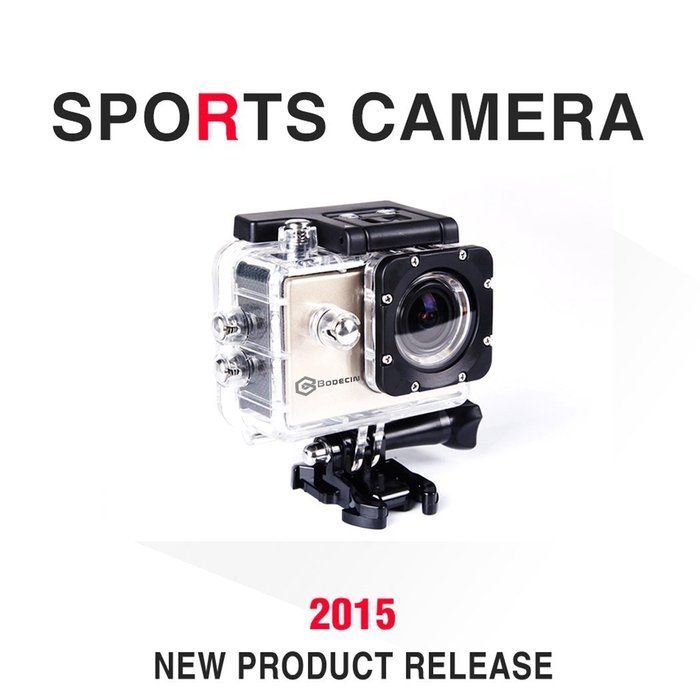Sport Camera, Bodecin HD 1080P CMOS Cycling Outdoor Digital Action Waterproof Video Camera Support WiFi(Blue) N11