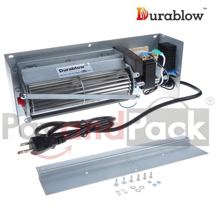 Durablow EP62-1 Replacement Fireplace Blower Fan Kit for Continental, Napoleon, Wolf Steel, Rotom R7-RB62