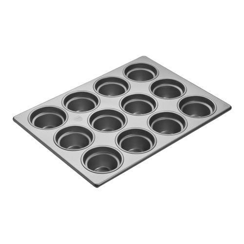 FocusFoodService 903555 3.5 in. Large Crown Muffin Pan - 12 Cup - Pack of 6