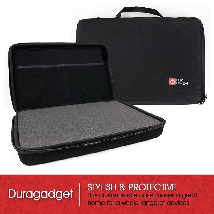 DURAGADGET HP Action Camera Case - Black Armoured EVA 'Shell' Storage Case with Fully-Customizable & Shock-Absorbing... N2