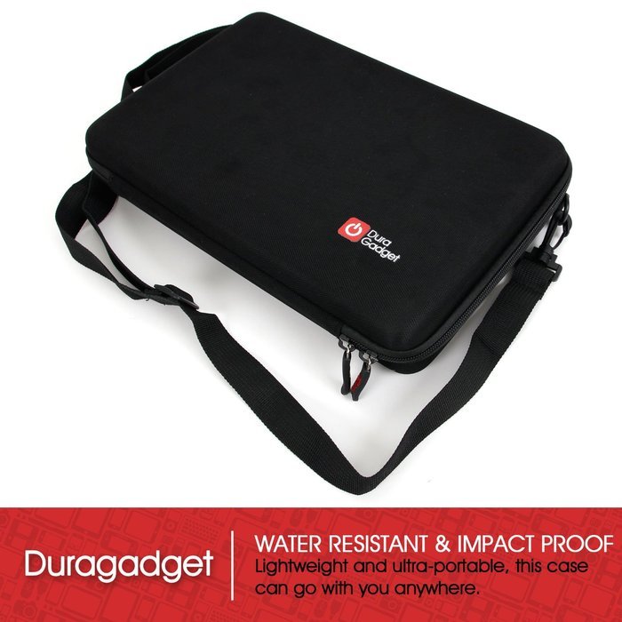 DURAGADGET HP Action Camera Case - Black Armoured EVA 'Shell' Storage Case with Fully-Customizable & Shock-Absorbing... N4