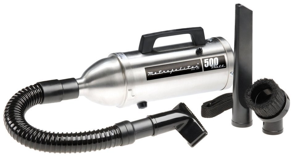 Metro Vacuum VM6BS500T MetroProfessionals 500 Watt 120-Volt Stainless Steel Look Hand Vac with Turbine Brush and... N2