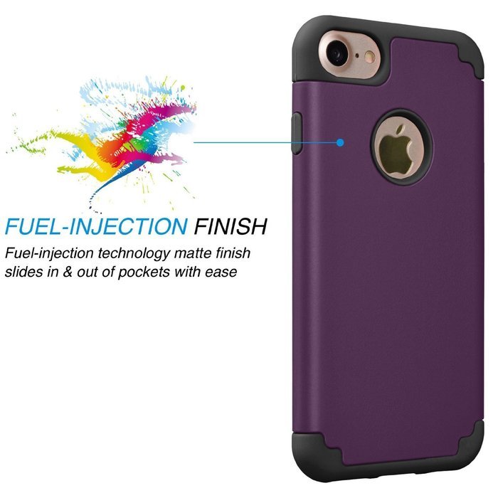 iPhone 7 Case, [4.7 Inch] HLCT Slim Fit Thin, Soft Interior Silicone Bumper & Hard PC Back, Shock-Absorption Hybrid... N8