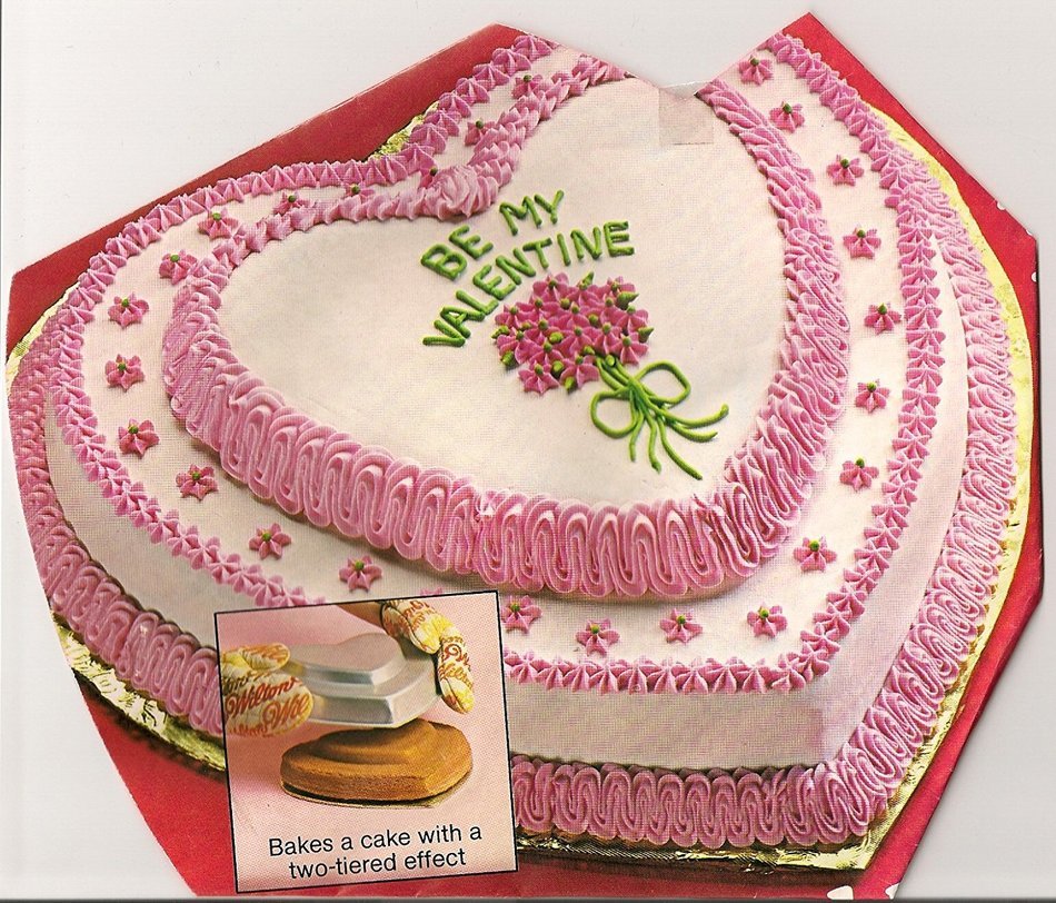 Wilton Double Tier Heart Two Tier Cake Pan (502-2695, 1982) Retired Collectible N2