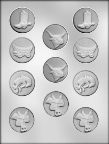 CK Products 1-5/8-Inch Circle Western Designs Chocolate Mold
