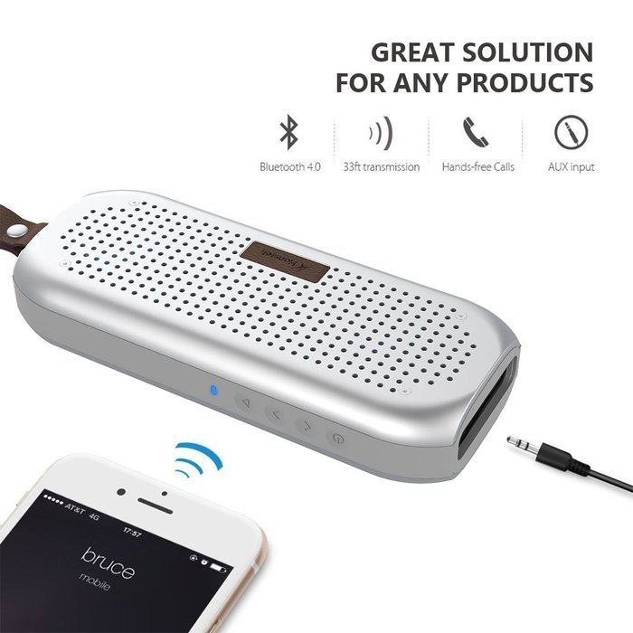 Honstek&nbsp;K5 Portable Wireless 4.0 Bluetooth Speaker, Compact Lightweight Waterproof Outdoor Speaker with Dual Driver... N4