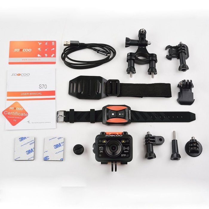SOOCOO Sports Camera 1080P HD 170 Degrees Wide Angle 60M Waterproof Outdoor Sports Video Diving Action DV N13